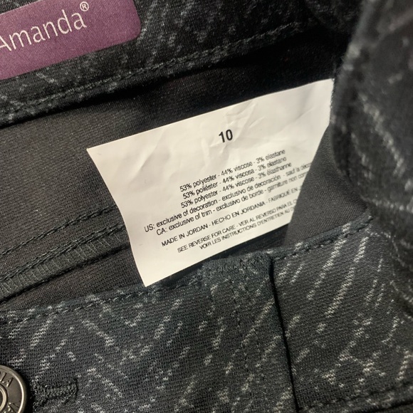 Gloria Vanderbilt Gray Print Amanda Sz. 10 - Picture 3 of 8